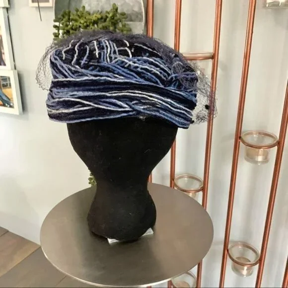 Vintage Maxine Hats Union Made Toque Netted Hat